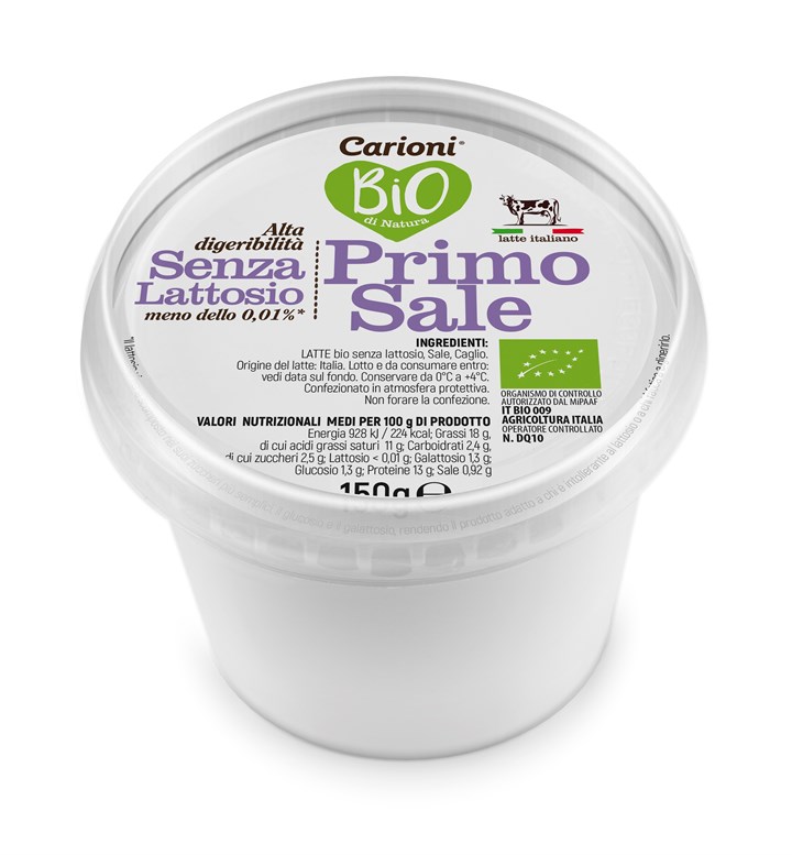 PRIMO SALE BIO SENZA LATTOSIO 150 GR PF CARIONI BIO NATURA
